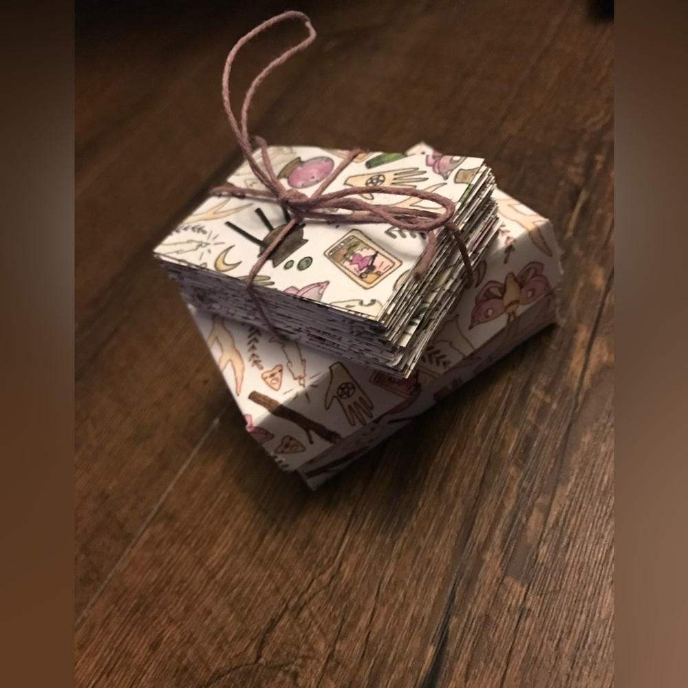 Mini tarot cards with matching box
